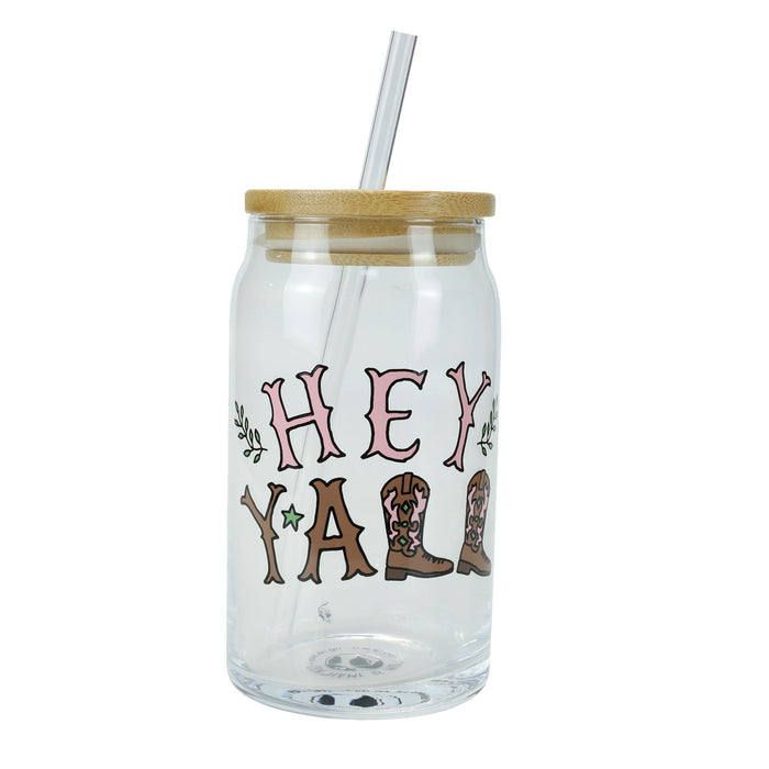 endura Hey Y All Latte Glass