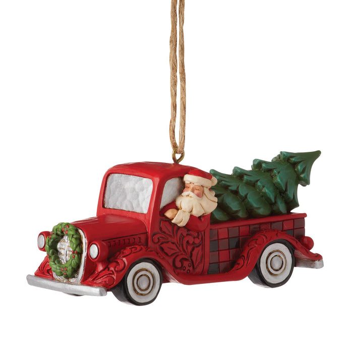 endura HG Santa Plaid Red Truck Orn