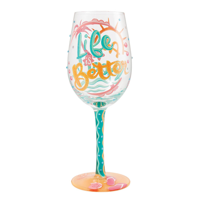 endura Life At The Beach Wine Glass