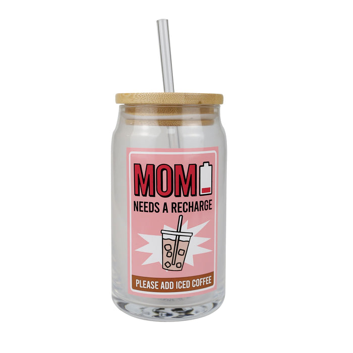 endura Mom Latte Glass with Lid