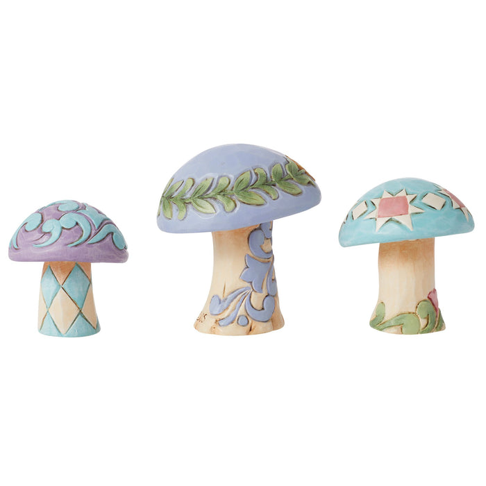 Endura Mushrooms Set Of 3 Figurines