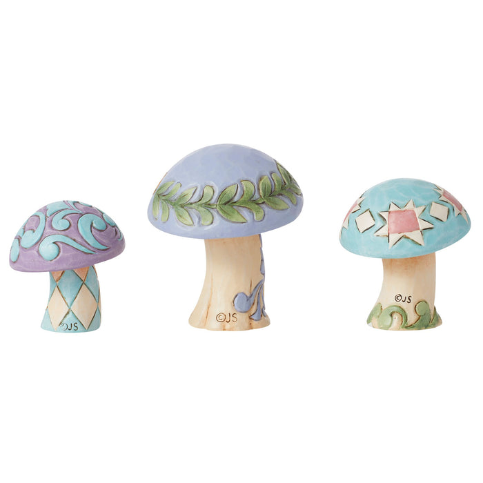 Endura Mushrooms Set Of 3 Figurines
