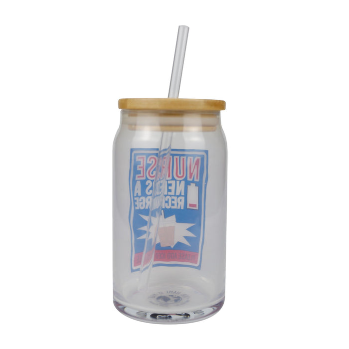 Endura Nurse Latte Glass With Lid