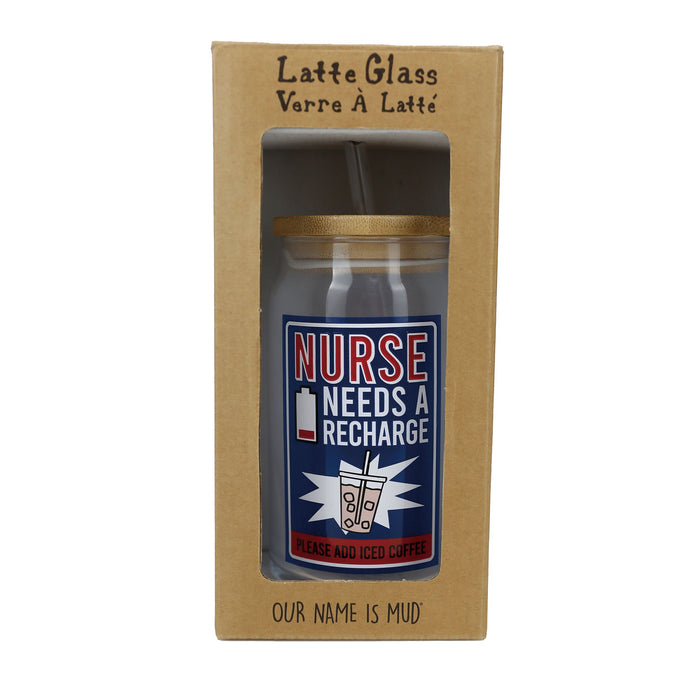 Endura Nurse Latte Glass With Lid