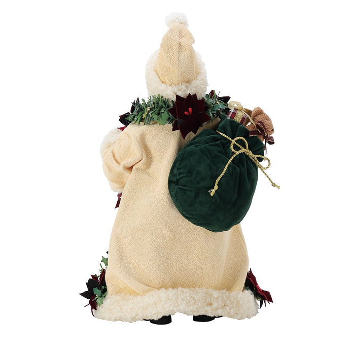 Endura Old World Poinsettia Santa