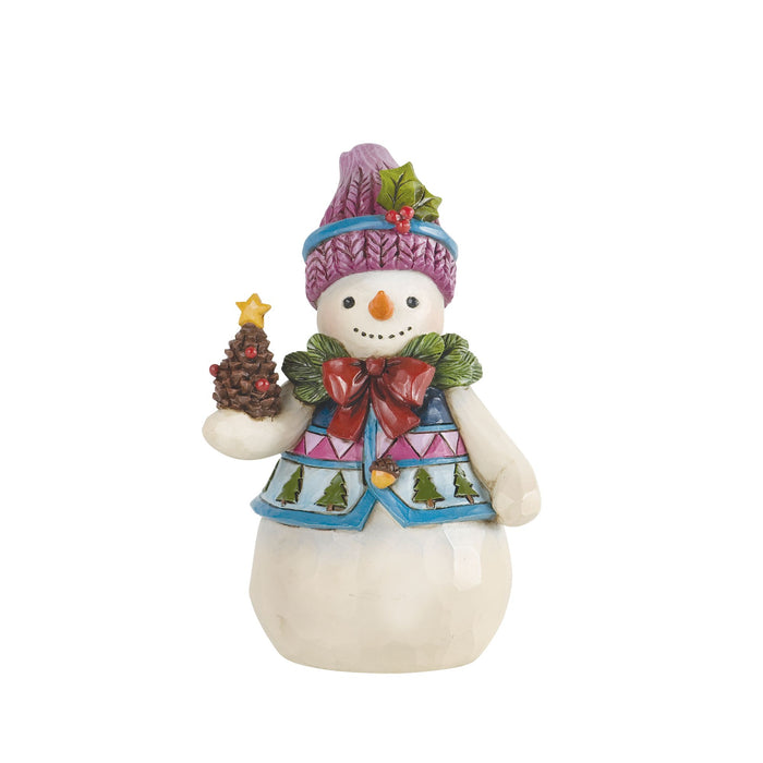 endura Pint Sized Snowman w/Pinecone