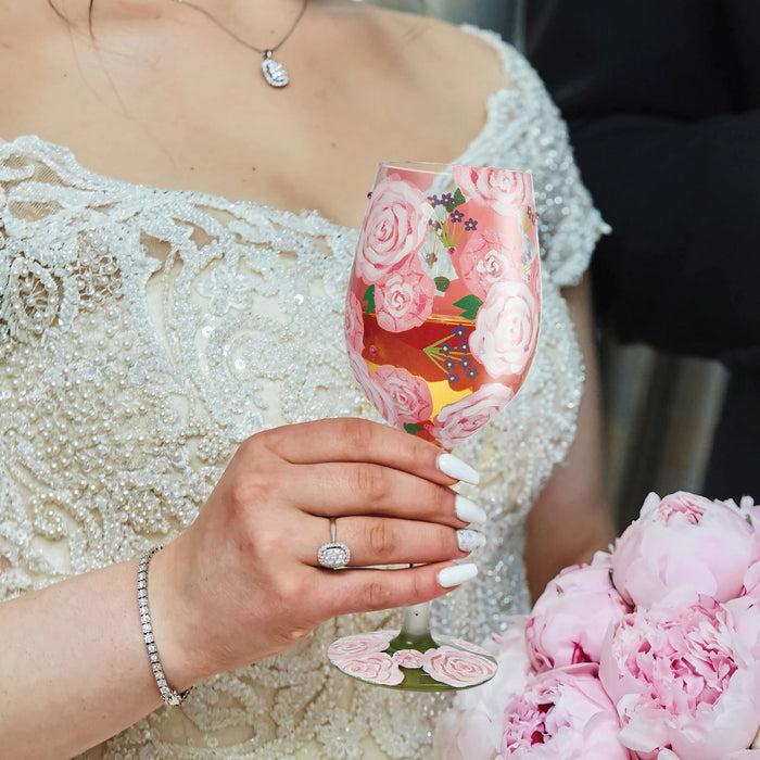 Endura Pretty As A Peony Wine Glass