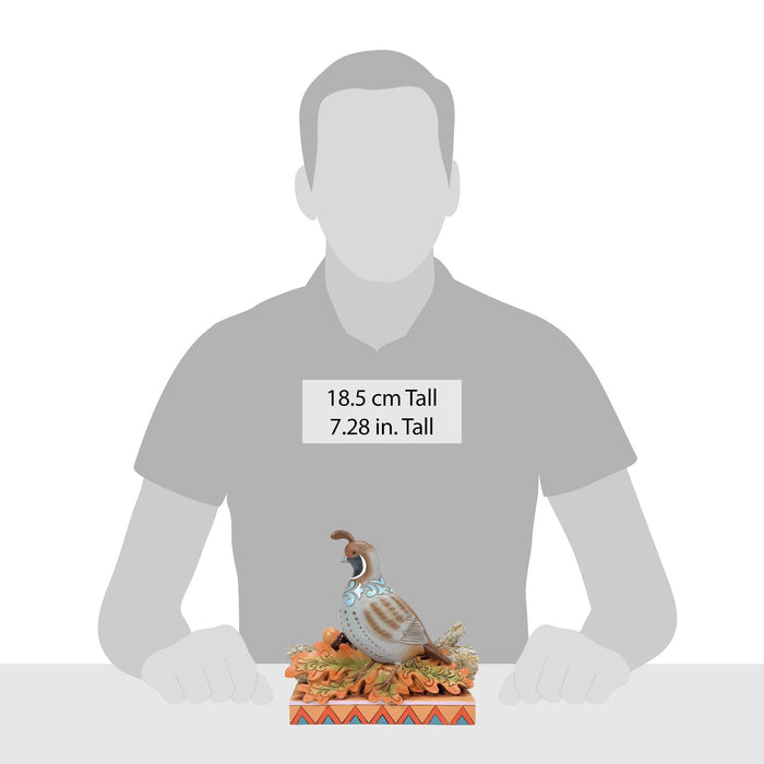 Endura Quail Sitting On Leaves Fig