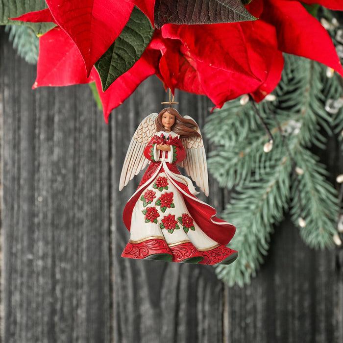 Endura Red Angel With Cardinals Orn