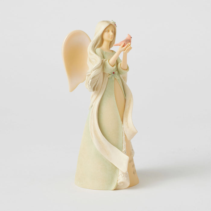Endura Red Cardinal Angel Figurine