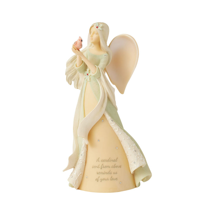 endura Red cardinal Angel figurine
