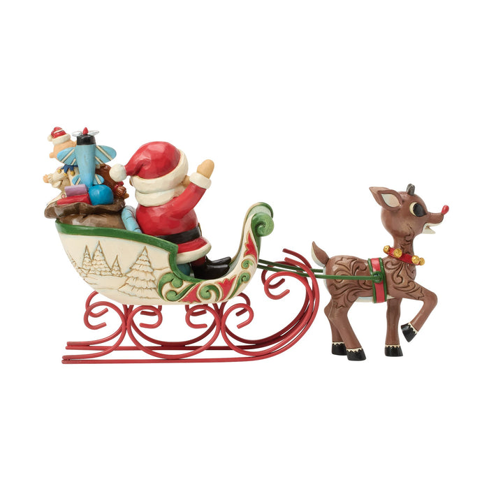 Endura Rudolph Pulling Santa In Sled