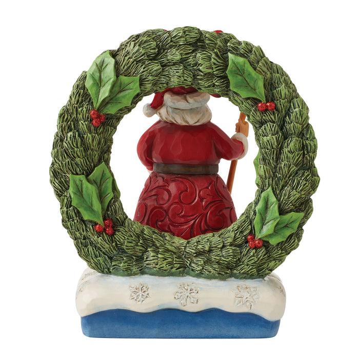 Endura Santa By Light-Up Wreath