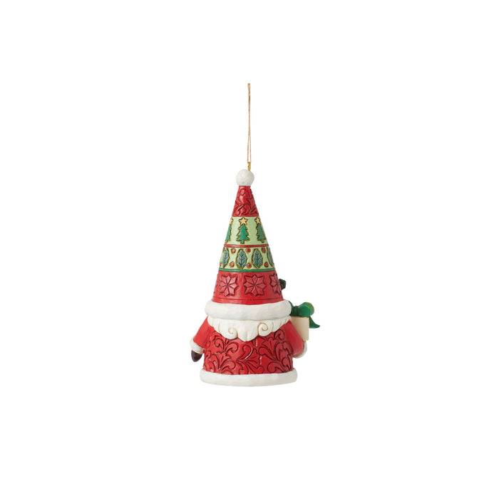 Endura Santa Gnome With Gift Orn