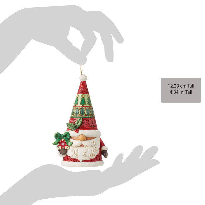 Endura Santa Gnome With Gift Orn