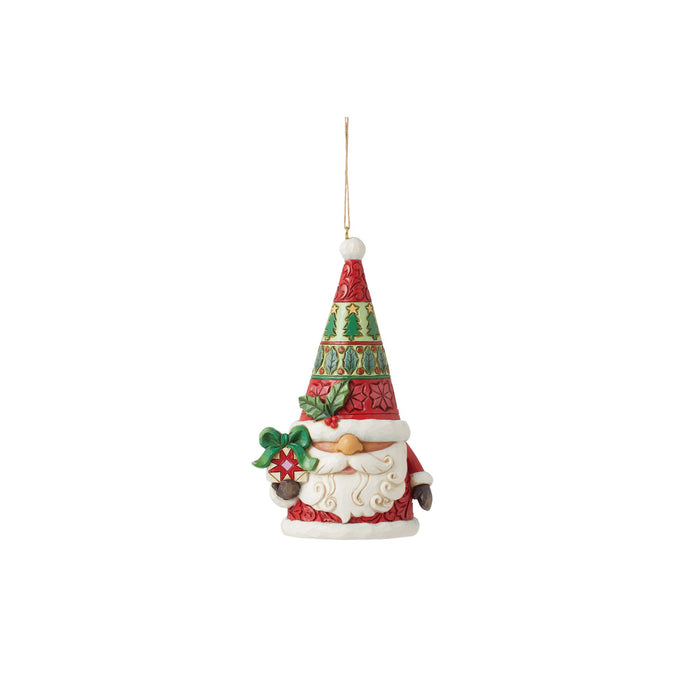 endura Santa Gnome with Gift Orn
