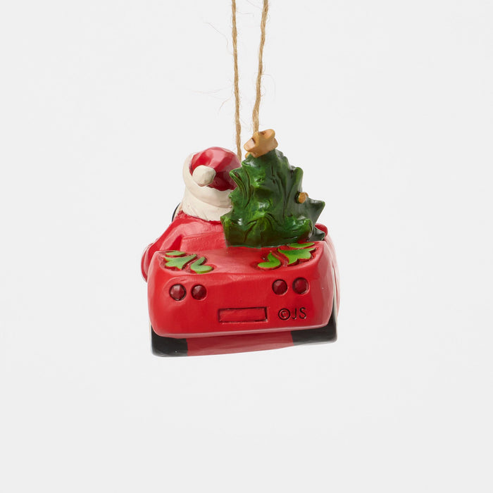 Endura Santa In Sports Car Ornament