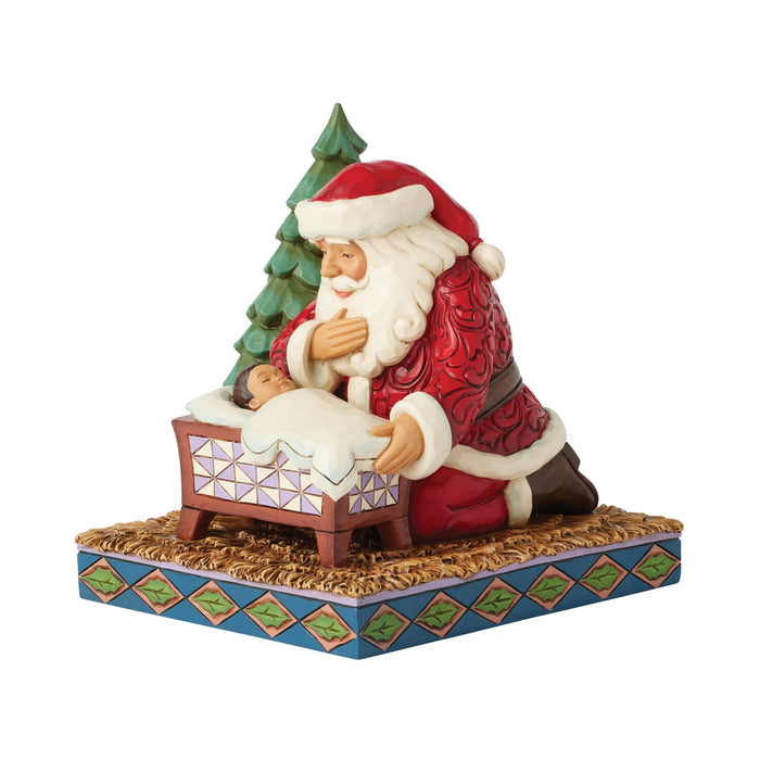 endura Santa Kneeling over Baby Jesus