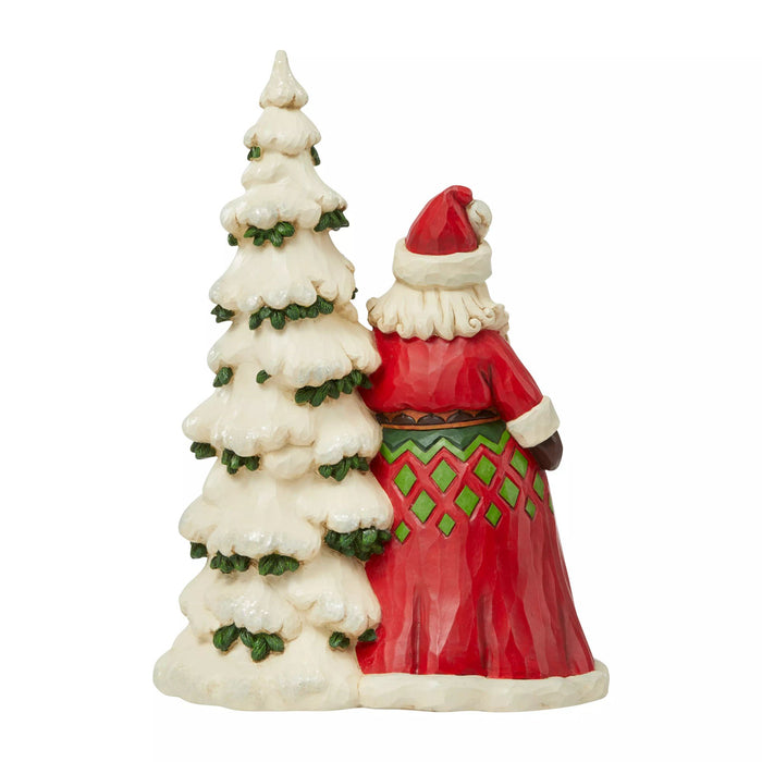 Endura Santa Next To Tree With Toybag
