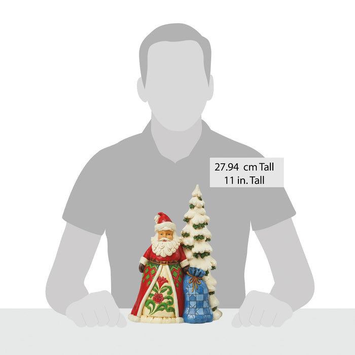 Endura Santa Next To Tree With Toybag