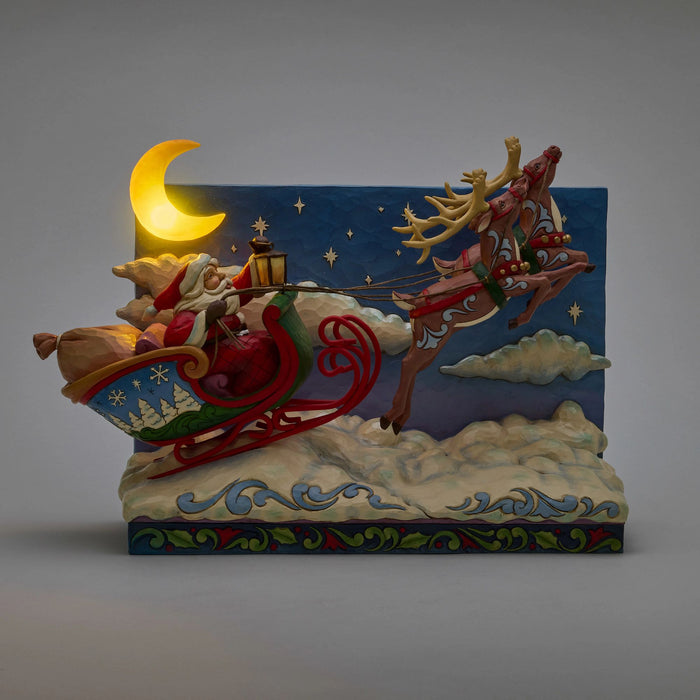 Endura Santa Sleigh With Reindeer LED