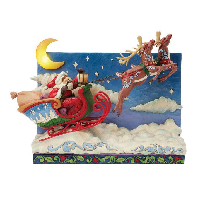 endura Santa Sleigh with Reindeer LED