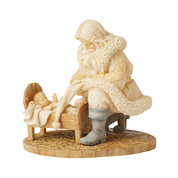 endura Santa with baby Jesus figurine