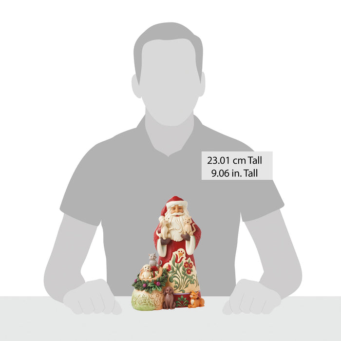 Endura Santa With Pets Figurine