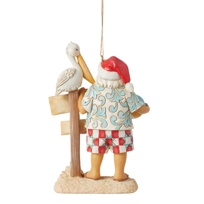 Endura Santa With Sign Ornament