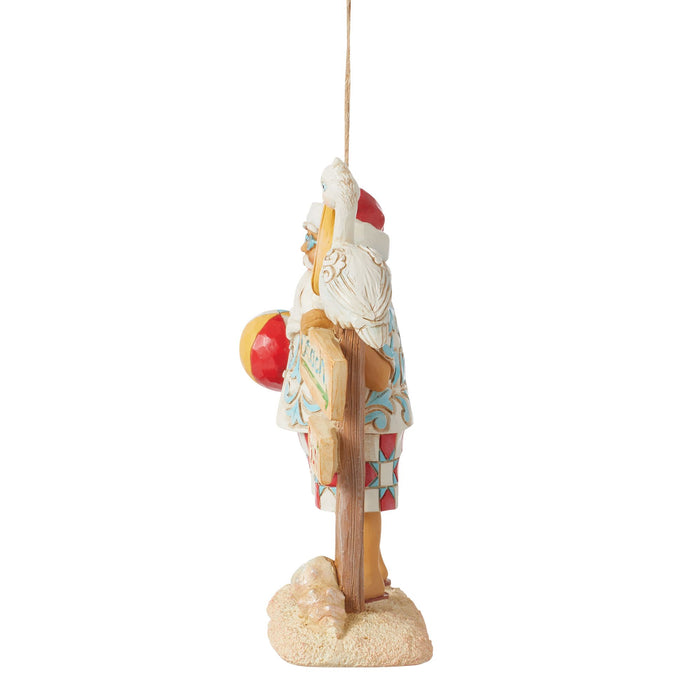 Endura Santa With Sign Ornament
