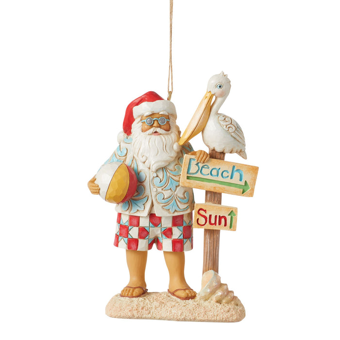 endura Santa with Sign Ornament