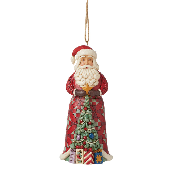 endura Santa with Tree in Skirt Orn