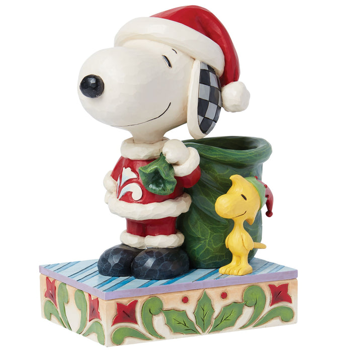 Endura Snoopy Santa And Elf Woodstock