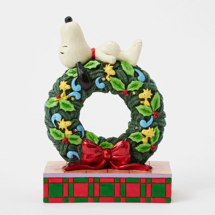 Endura Snoopy Sleeping On LED Wreath