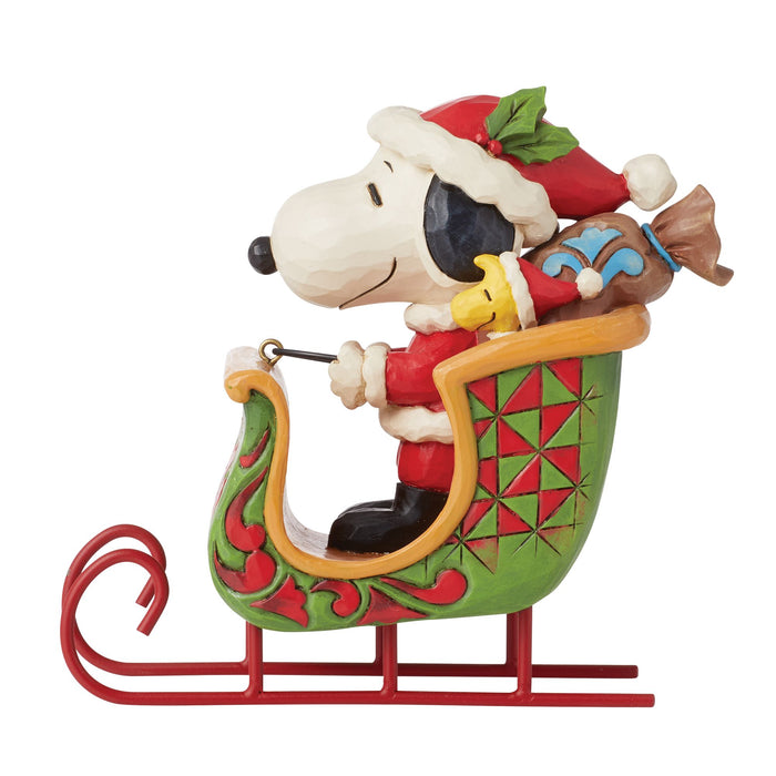 Endura Snoopy & Woodstock In Sleigh