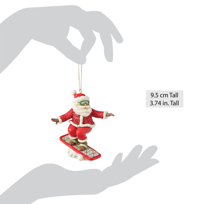 Endura Snowboarding Santa Ornament