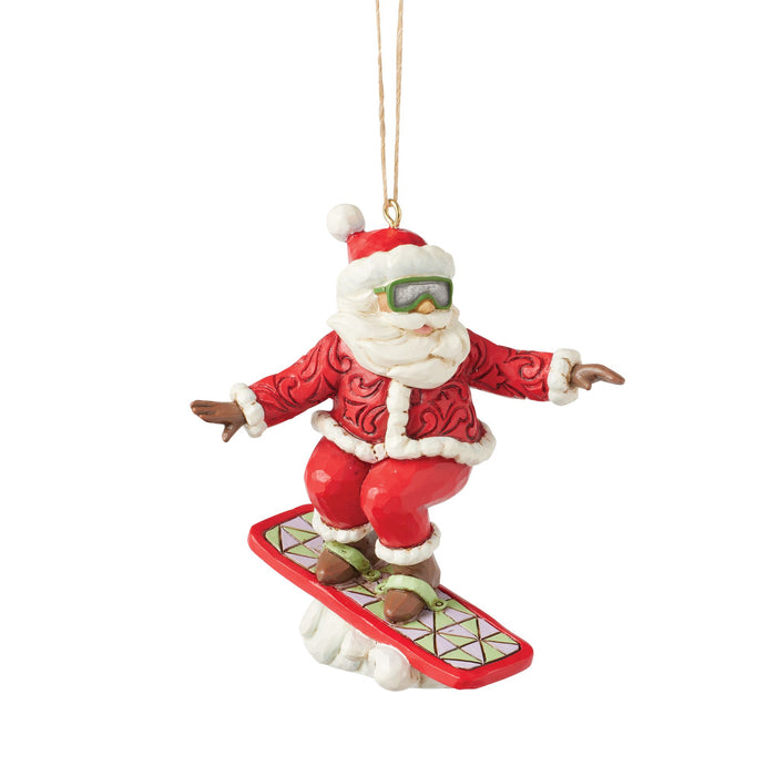 endura Snowboarding Santa Ornament