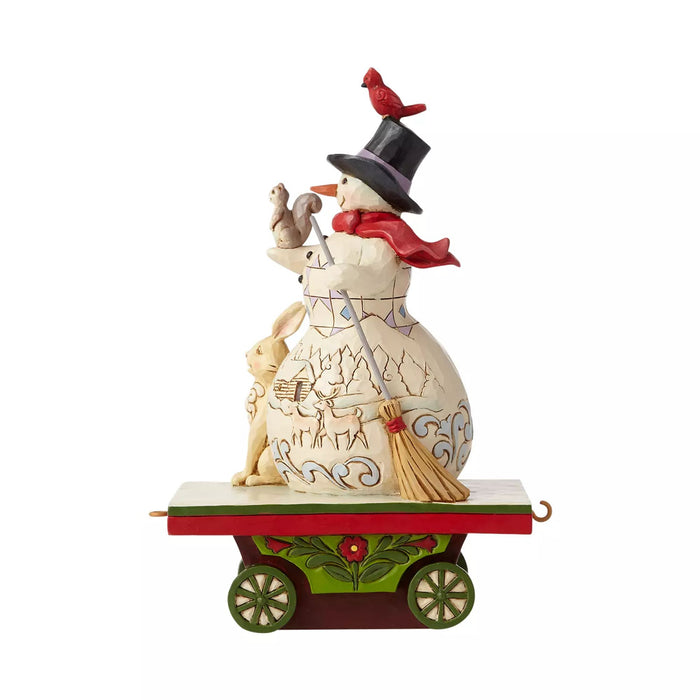 endura Snowman on Train Car