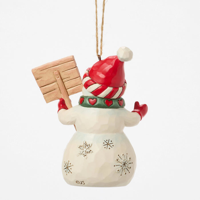 Endura Snowman Peace & Joy Sign Orn