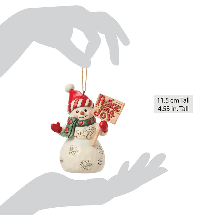 Endura Snowman Peace & Joy Sign Orn