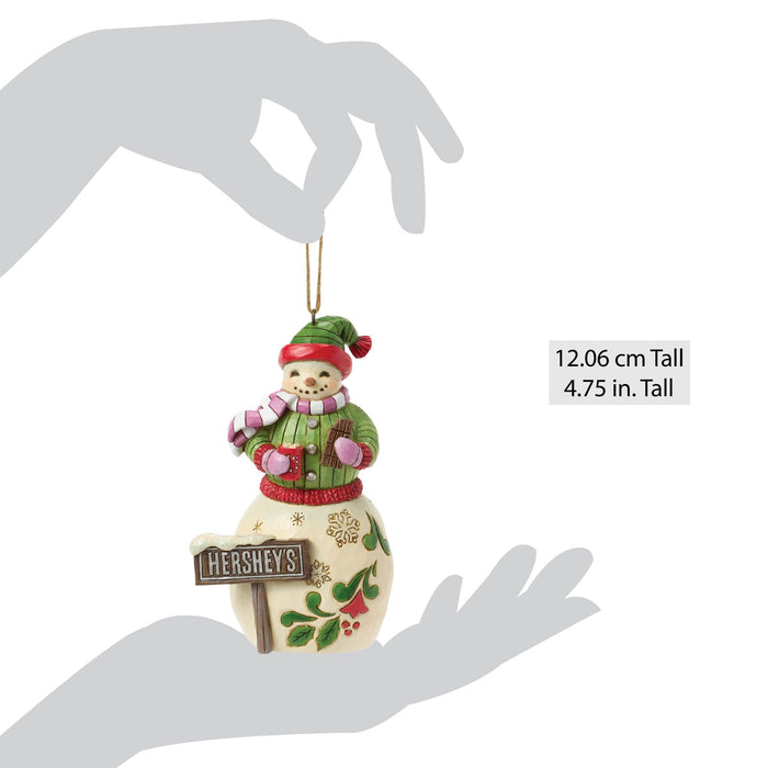 Endura Snowman W Hershey Sign Orn