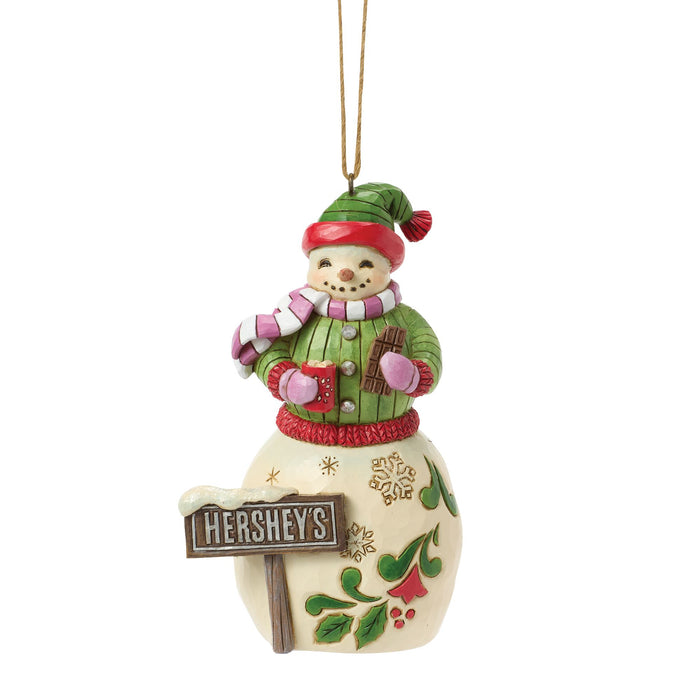 endura Snowman w Hershey Sign Orn