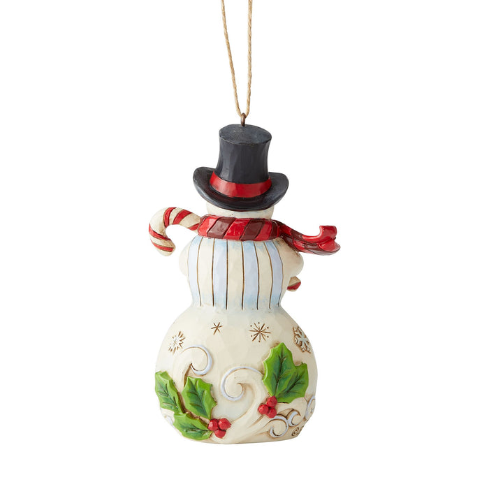 Endura Snowman With Candy Cane Orn