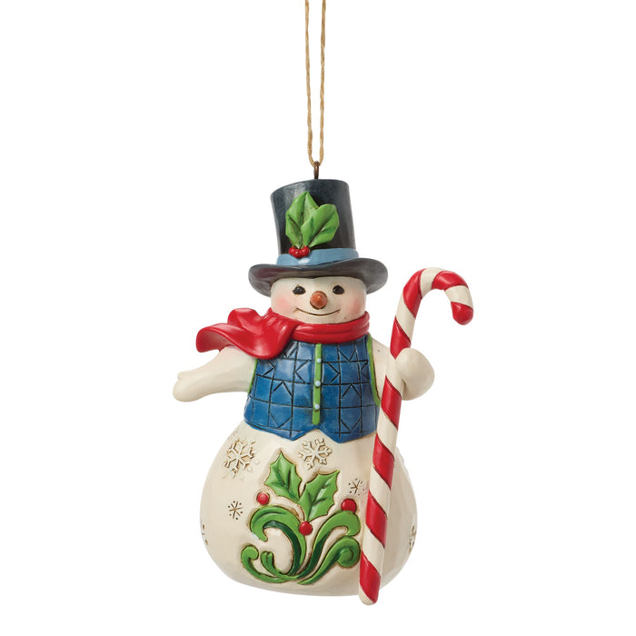 endura Snowman with Candy Cane Orn