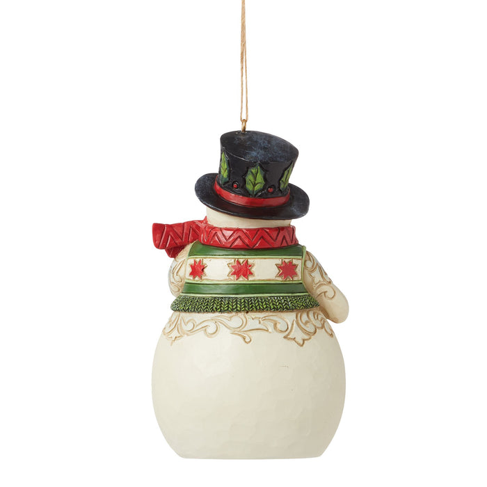 Endura Snowman With Cardinal Orn