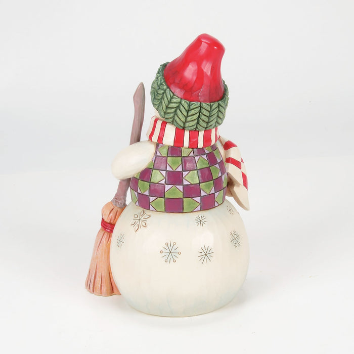 Endura Snowman With Dog Peeking Fig
