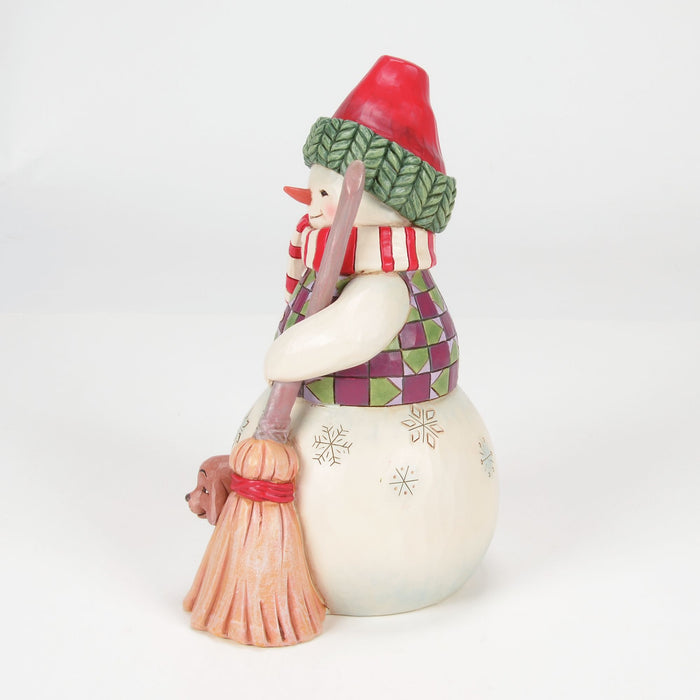 Endura Snowman With Dog Peeking Fig