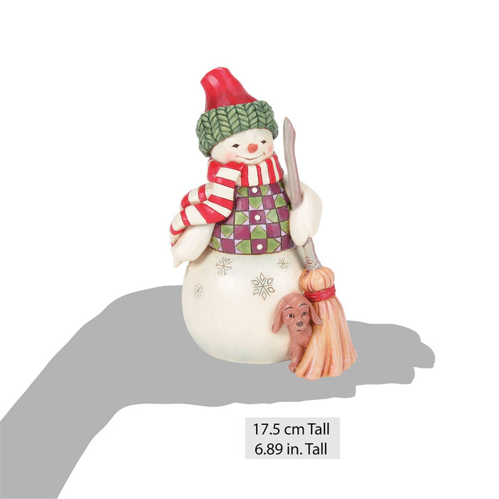 Endura Snowman With Dog Peeking Fig
