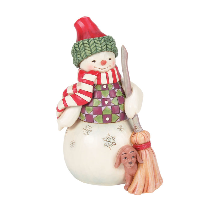 endura Snowman with Dog Peeking Fig