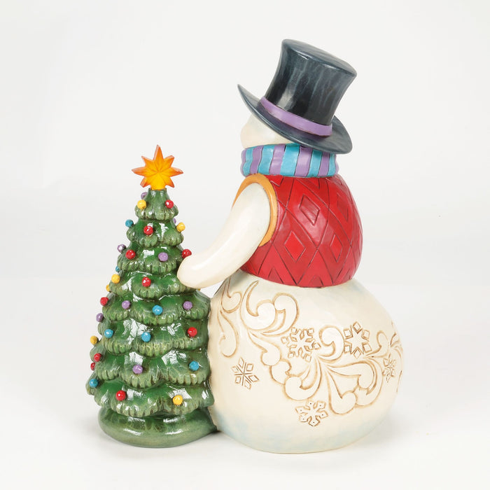 Endura Snowman With Vintage LED Tree